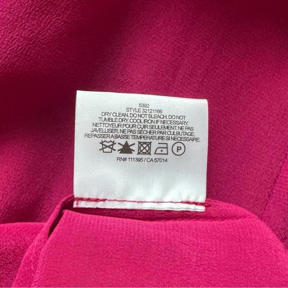 NWT Tory Burch Tamara Tunic Silk Long Sleeve Blouse Top Pink Fuchsia Blue - Picture 8 of 9